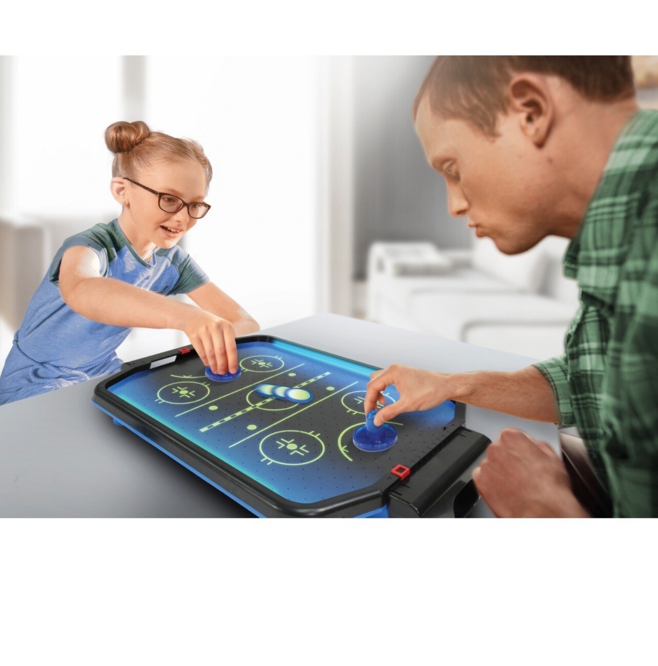 Electronic Arcade Air hockey Neon Series Float Shoot Challenge Tabletop