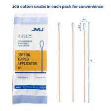 500pcs Wooden Sticks Cotton Swabs Pointed Swab Applicator 6" Q-tips Applicator