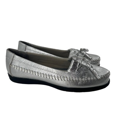 Dr Scholl's Leather Tassel Loafers Dr Scholl's Women's Brown Leather Tassel  Loafers Size M E23