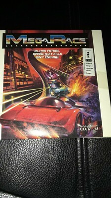 3DO Video Game, MegaRace Disk w/Sleeve, Disk Excellent. Rare! 