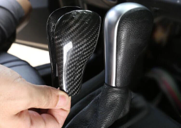 For BMW 5 Series 2004-2007 Dry Carbon Fiber Middle Console Gear Shift Knob Cover - Изображение 4 из 4