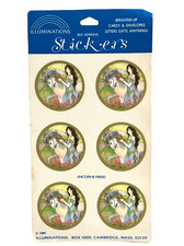 Vintage New NOS 1981 Stickers ILLUMINATIONS UNICORN & FRIENDS FANTASY RARE HTF
