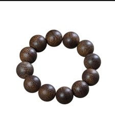 20mm Natural Grade A Wood Round Prayer Beads Lucky Bracelet Buddha Rosary