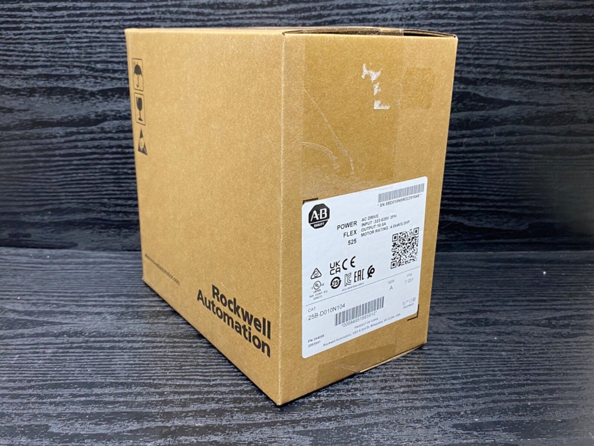 New Allen-Bradley PowerFlex 525 VFD 5 HP - Model 25B-D010N104