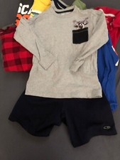 Boys Size Lot 10 Piece Mixed Tee Shirts Long/short Sleeve Champion Shorts SZ 6-7