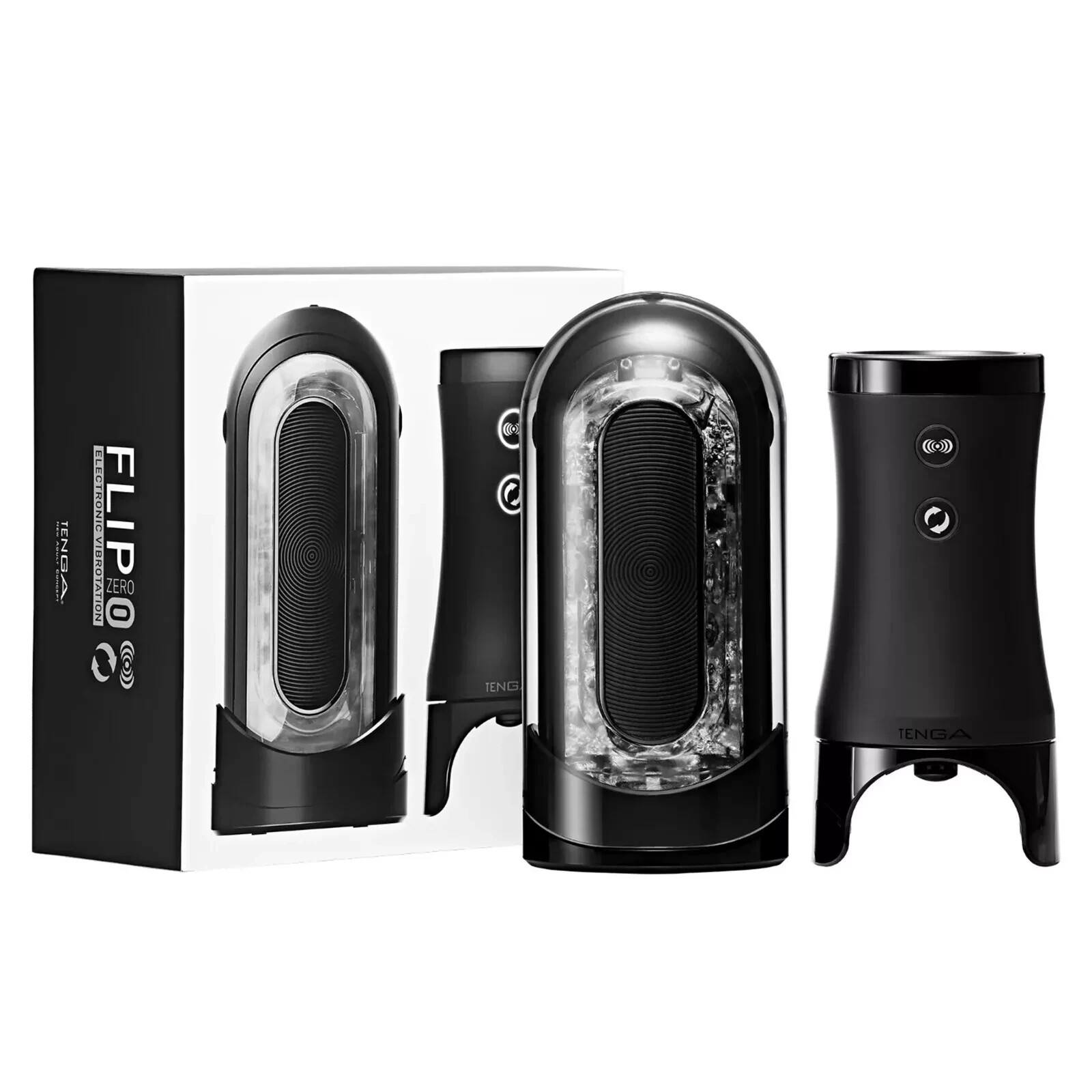 Electronic Vibrotation with Flip Zero - Automatic Masturbator Attachment