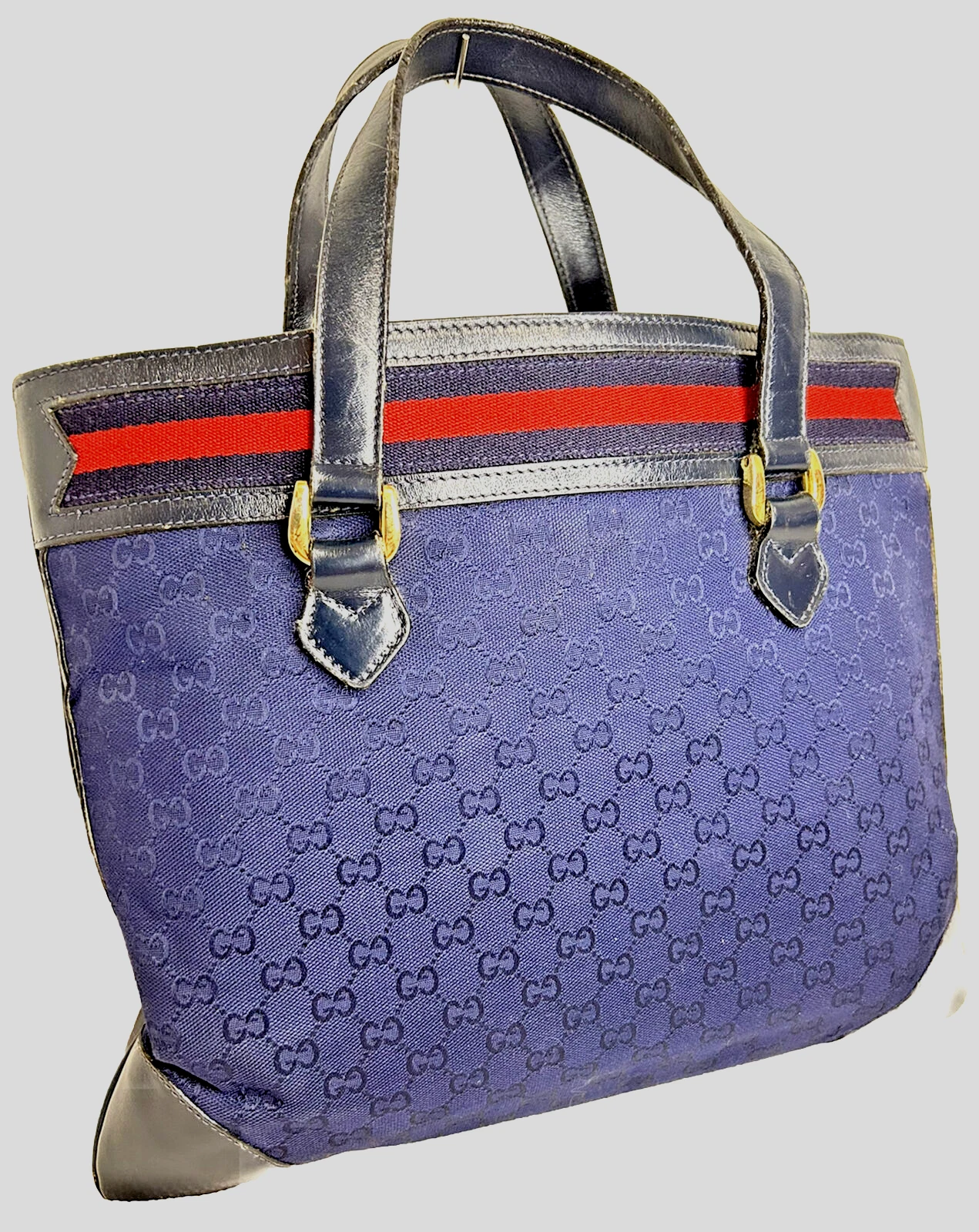 **Très rare sac fourre tout vintage années 70 Gucci** ligne sherry toile GG du Japon A0079