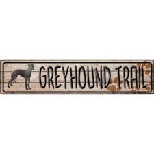 Greyhound Trail Novelty metal street sign plaque for Home Door Garage Wall