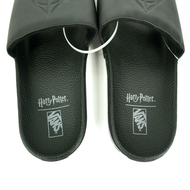 vans deathly hallows slides