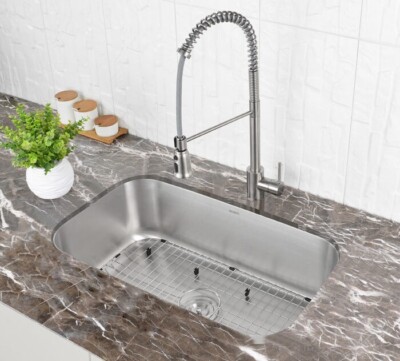 Ruvati 32-inch Undermount 16 Gauge Single Bowl Kitchen Sink- RVM4200