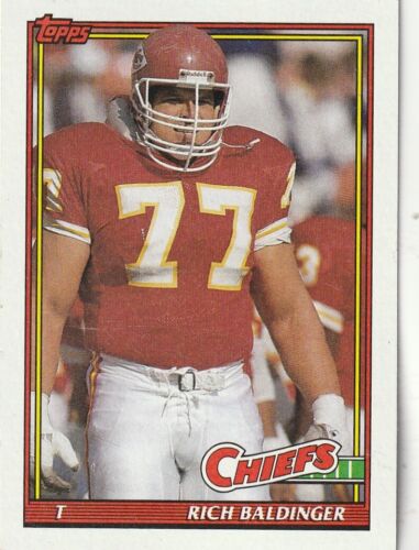FREE SHIPPING-MINT-1991 Topps Rich Baldinger #138  CHIEFS PLUS BONUS CARDS - Picture 1 of 1