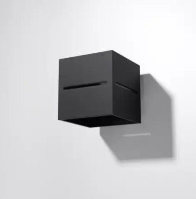 2x Sollux LOBO schwarze Wandleuchte