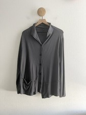 Oska Asymmetrical Lagenlook Button Down Cardigan Jacket Size 5 (us 14/16)