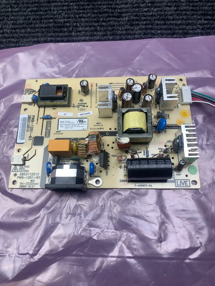 HP NK128A Monitor Power Supply /DVI Board Unit PWB-1251-03, PWB-1296-1 - Image 3 of 4