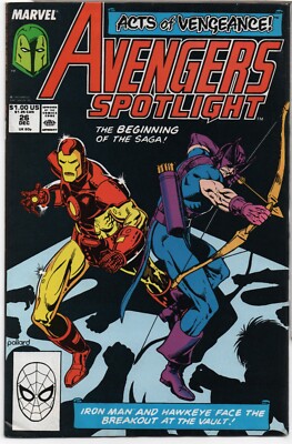 AVENGERS SPOTLIGHT #26   DIRECT EDITION   KEITH POLLARD COVER ART   1ST APPEAR