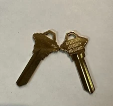 SINGLE (1) SCHLAGE  SC4 ILCO KEY BLANK ENGRAVED MADE IN THE USA SOLID BRASS