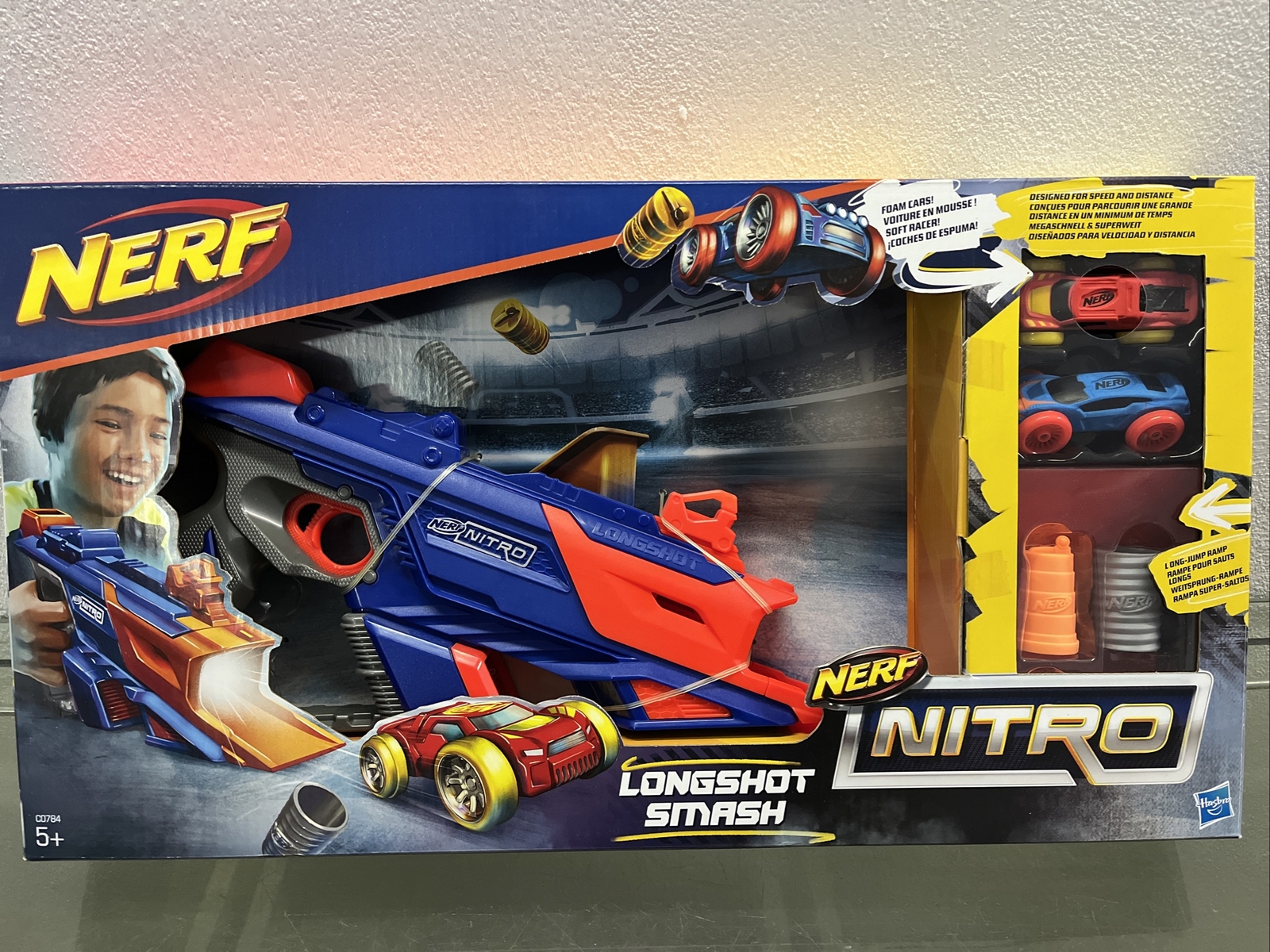 nerf nitro longshot smash spara macchine vetture rampa gioco bambini