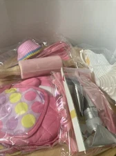 Girls baking set Perfect Gift Comes With Apron, Mitts Rolling Pin And MorE