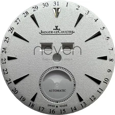 JAEGER-LECOULTRE - SWISS MADE - DAY,DATE & MONTH -  Ø 32.9MM - WHITE- MOON PHASE