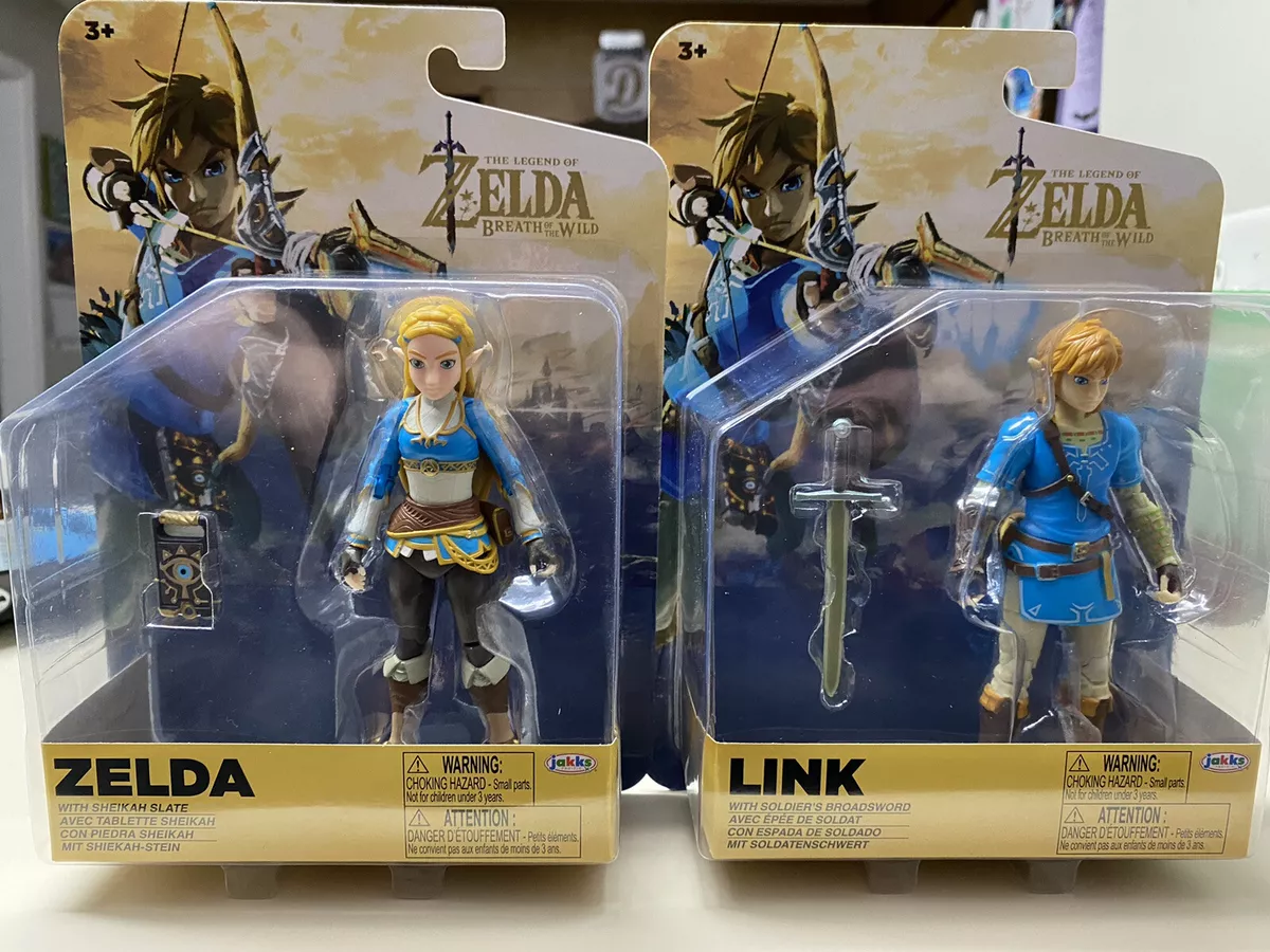 World of Nintendo Legend of Zelda Link & Zelda Action Figure Botw 2023 - 2  Pack