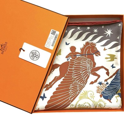 HERMES Silk Scarf Sous le Charme d