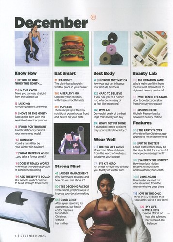 UK Women's Health Magazine Amy Dowden, Davina McCall, Fitness, Workout, Dec 2023 - Picture 2 of 3