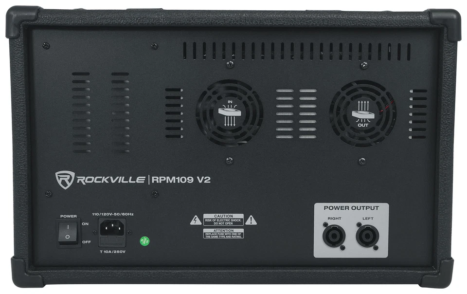 Rockville RPM109 V2 12 Channel 4800w Powered Mixer, 7 Band EQ, Effects, USB, 48V - Image 3 of 4