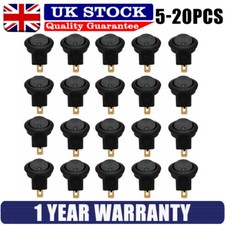 5/10/20x 12V ON/OFF Round Rocker Dot Blue LED Light Toggle Switch Van Boat Dash