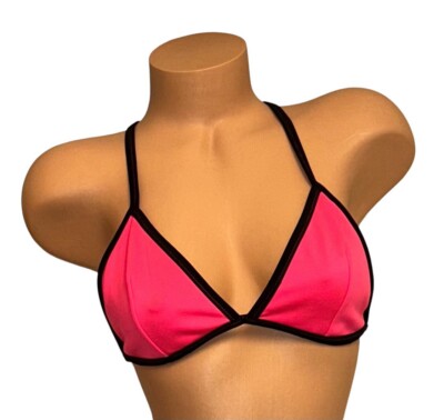 Victoria s Secret The Teeny Triangle Hot Pink Swimsuit Top Womens L NWOT