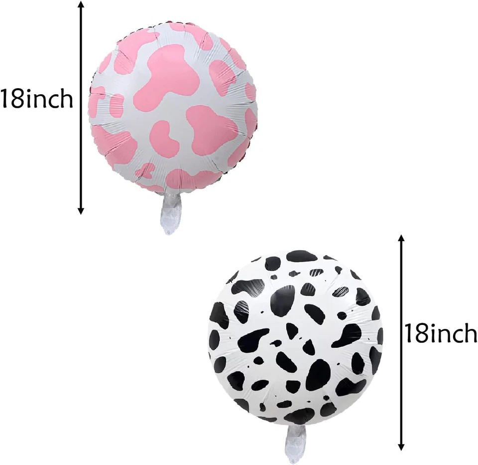 6PCS Cow Shaped Foil Balloons for Kids Birthday Baby Shower Farm Animal Themed P - Image 3 of 4