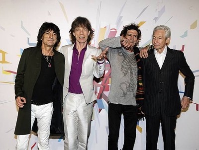 The Rolling Stones members Ron Wood Mick Jagger Keith Richards Cha- Old Photo 4