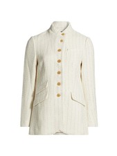 NEW, Rag Bone Slade Long Tweed Blazer in Ivory Sz 8 SJ2304