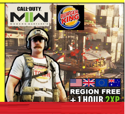 HOT Call Of Duty Burger King Operator Skin + 1 2XP - Modern Warfare 2/3 Warzone