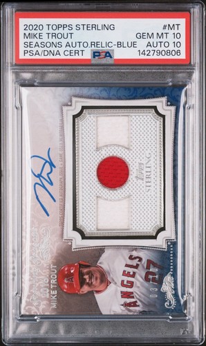 2020 Topps Sterling Mike Trout /10 Jersey Auto 10 PSA 10