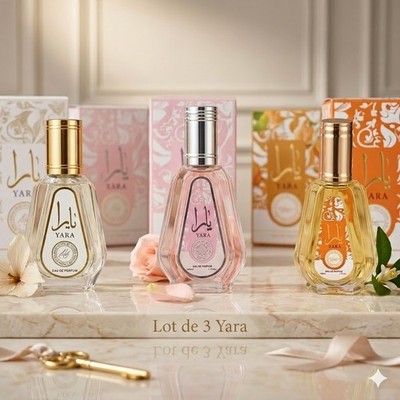 3er Set YARA Damen Parfum 50ml - 3er Set Yara Parfums (Pink/Ich/Alle) Dubai Neu
