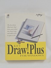 Vintage Softkey Key Draw Plus for Windows 3.1 Graphics Software 3.5" Floppy