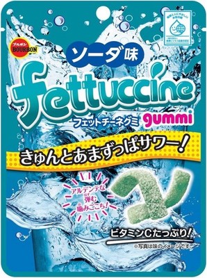 Japanese Fettuccine Gummy Soda Sour Chewy Sugar Candy Sweet Snack Bourbon 50g