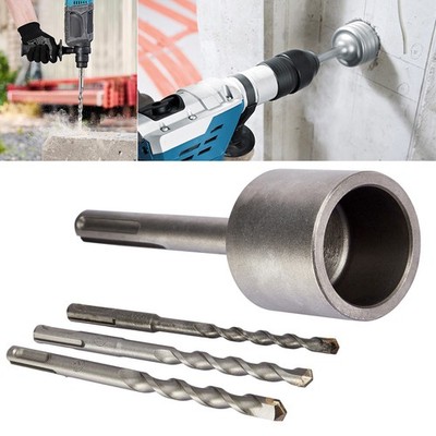2 Inch SDS Max Shank T-Post Driver and 3PCS Drill Bits 8mm 10mm 12mm Tool set