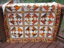 Handcrafted Abundance Quilt, 52" Square