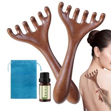 Scalp Massager 2X Scalp Massage Tools 6-Claw Relax Tool Wooden Head Excitement