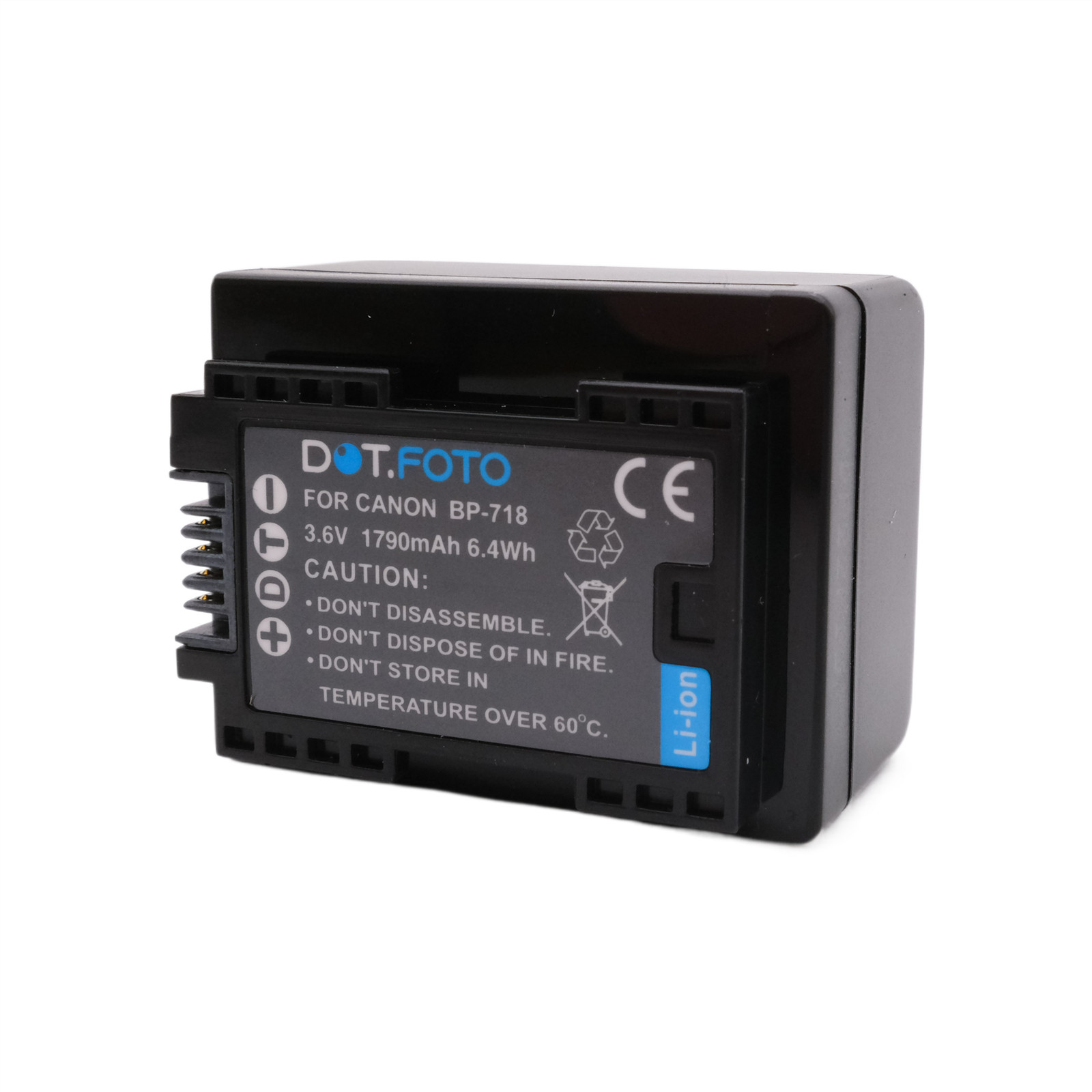 BP-709 BP-718 1790mAh Battery for Canon LEGRIA HF M50 R36 R52 R66 R87 R306 R600