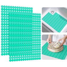 2pack Kitchen Sink Mat Pvc Adjustable Sink Protector Sink Liner Pad Dish Dr