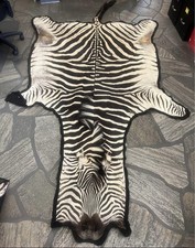 Zebra Hide Animal Skin Rug Black White African Print Decorative