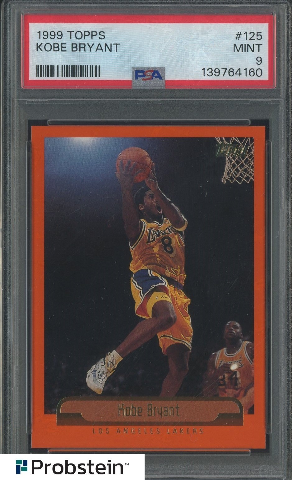 1999 Topps #125 Kobe Bryant Los Angeles Lakers HOF PSA 9 MINT