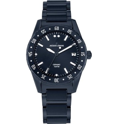 JACQUES LEMANS Damenuhr Liverpool Keramik 42-12E 10 ATM