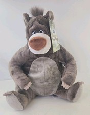 Disney Jungle Book Plush Baloo Bear Gray Large Jmbo Store Exclusive Stamp 14"