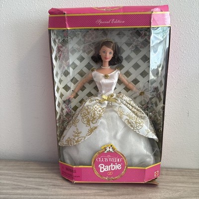 1997 Club Wedd Barbie Doll Brunette Special Edition Mattel 19718 New In Box