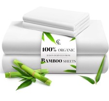 LuxClub Bamboo Collection Sheet Set Queen Size White