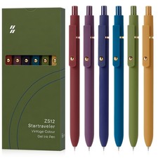 Gel Pens, 6pcs 0.7mm Fine Point Black Ink, Smooth Writing Pens for Journaling...