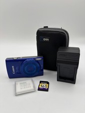 Canon PowerShot ELPH 190 IS Blue Digital Camera 20MP 10X Optical Zoom - Tested